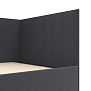 Ника / кровать одинарная (с настилом) велюр parma 27 темно-серый